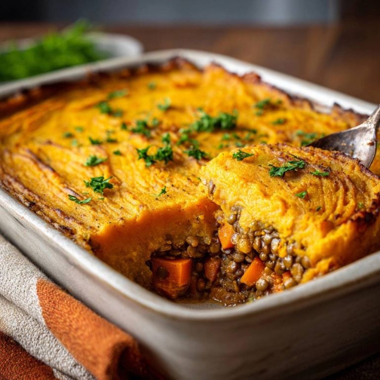 Süßkartoffel-Linsen-Auflauf (Keine wässrige Süßkartoffel-Mash mehr!)