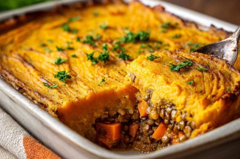 Süßkartoffel-Linsen-Auflauf (Keine wässrige Süßkartoffel-Mash mehr!)