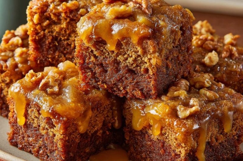 Saftige Karamell-Walnuss-Brownies