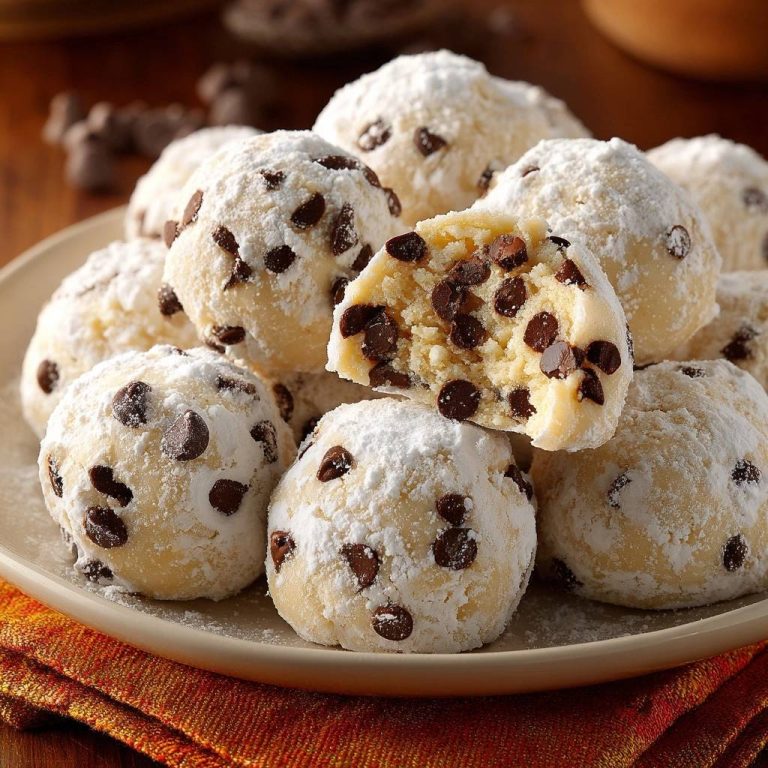 Schoko-Chip-Schneebällchen (Nie wieder bröckelnde Schneebällchen!)