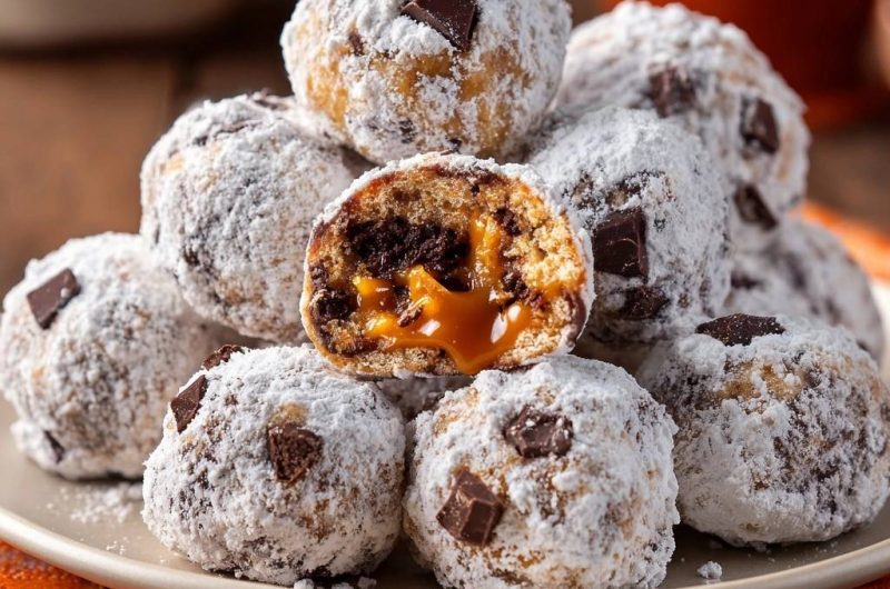 Schoko-Karamell-Kuchenbällchen (Nie wieder zerfallende Bällchen!)