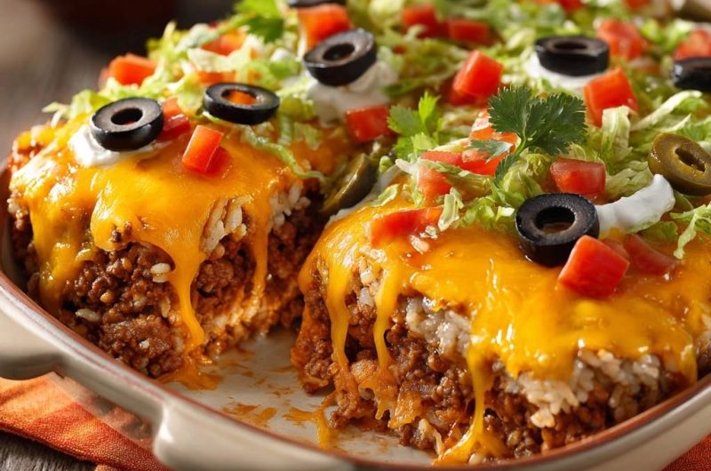 Taco-Reis-Auflauf (Nie wieder matschiger Reis!)