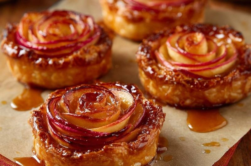 Apfel-Rosentartelettes