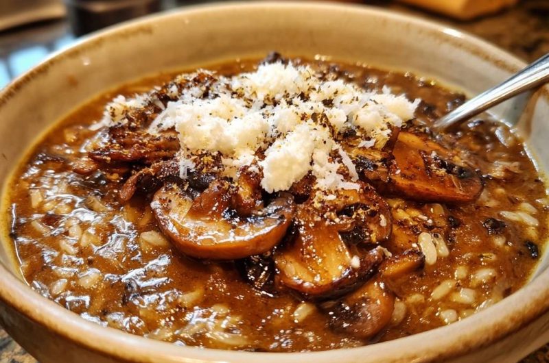 Kürbis-Pilz-Risotto