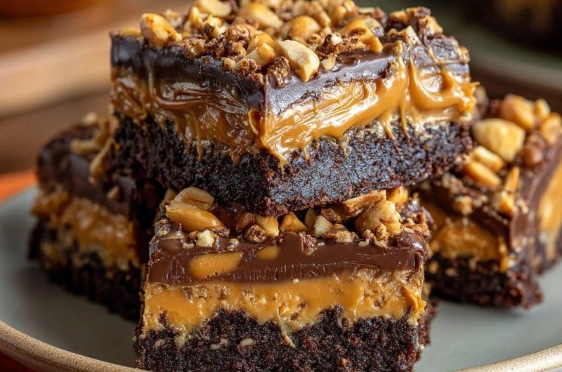 Erdnuss-Karamell-Schoko-Brownies