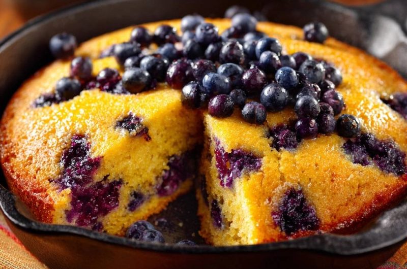 Blaubeer-Cornbread aus der Gusseisenpfanne