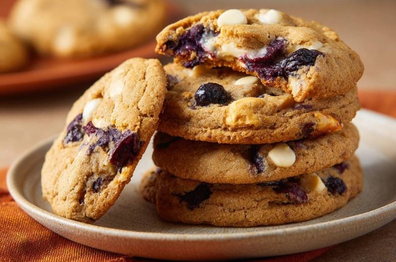 Blaubeer-Weiße-Schokolade-Cookies (Nie wieder matschige Beeren!)