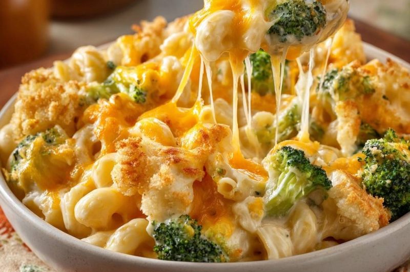 Brokkoli-Mac & Cheese (Endlich knusprige Kruste!)