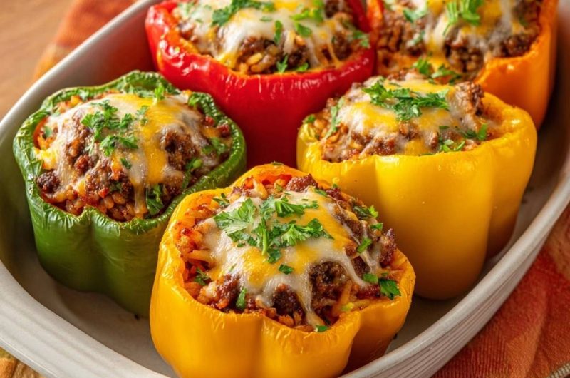 Bunte Gefüllte Paprika