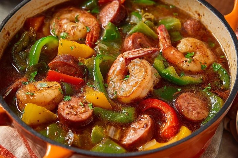 Cajun Gumbo mit Garnelen und Wurst