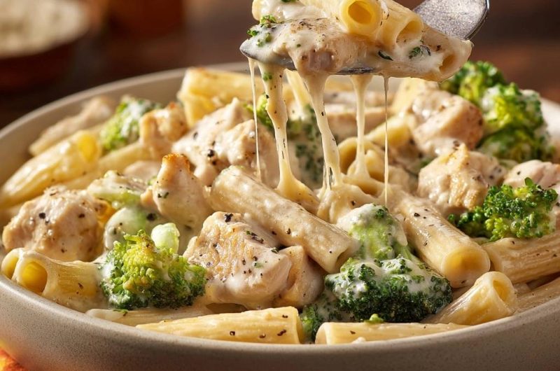 Cremige Rigatoni mit Hähnchen & Brokkoli (Keine klumpige Käsesoße mehr)