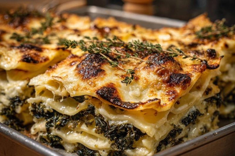 Cremige Spinat-Lasagne (Nie wieder wässrige Schichten!)
