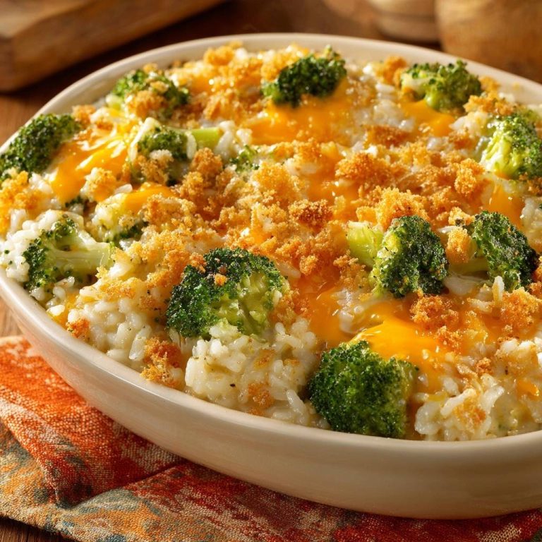 Cremiger Brokkoli-Reis-Käse-Auflauf – Rezept
