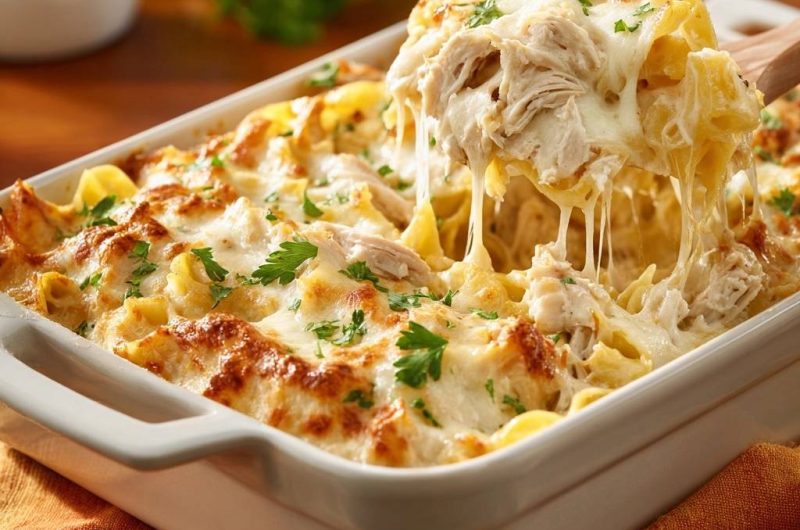 Cremiger Hähnchen-Lasagne-Auflauf