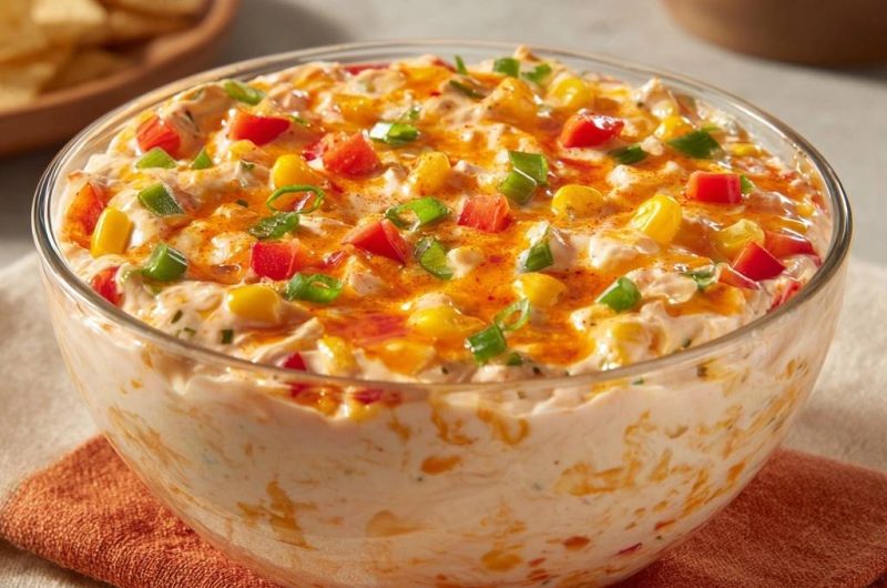 Cremiger Paprika-Mais-Dip (Nie wieder wässriger Dip!)