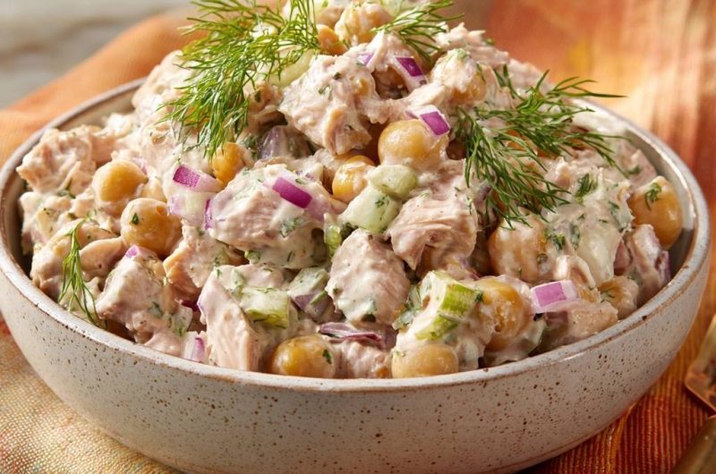 Cremiger Thunfisch-Kichererbsen-Salat (Keine wässrige Soße mehr)