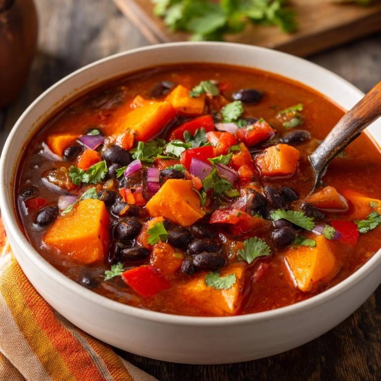 Cremiges Kürbis-Schwarze-Bohnen-Chili Rezept