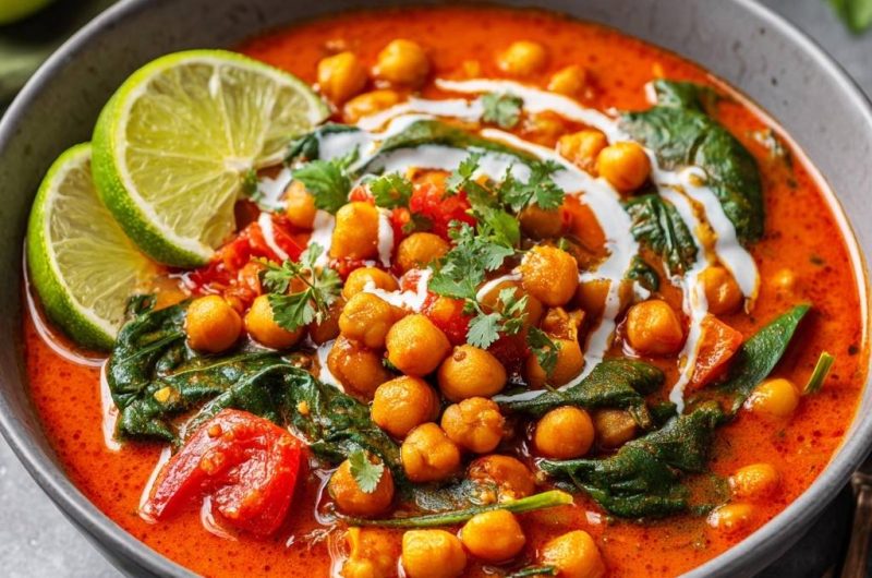 Cremiges Kichererbsen-Spinat-Curry (Keine wässrige Soße mehr)