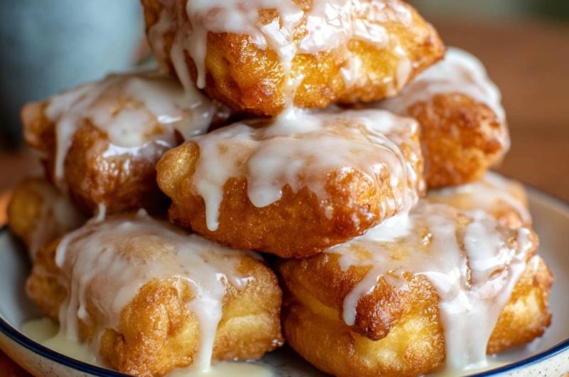 Französische Beignets mit cremigem Zuckerguss