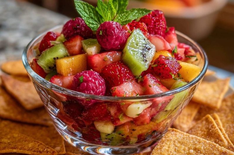 Frische Frucht-Salsa mit Zimt-Chips (Keine wässrige Salsa mehr)