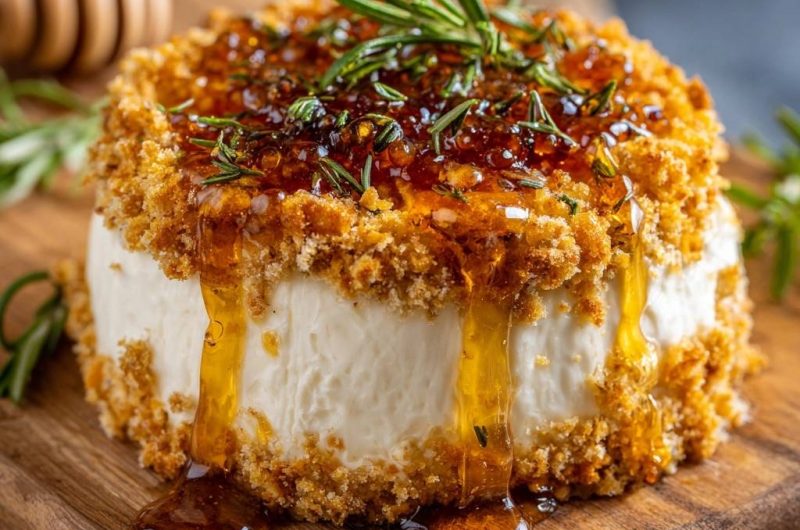 Gebackener Camembert mit Honig-Rosmarin-Kruste (Knusprige Kruste garantiert!)