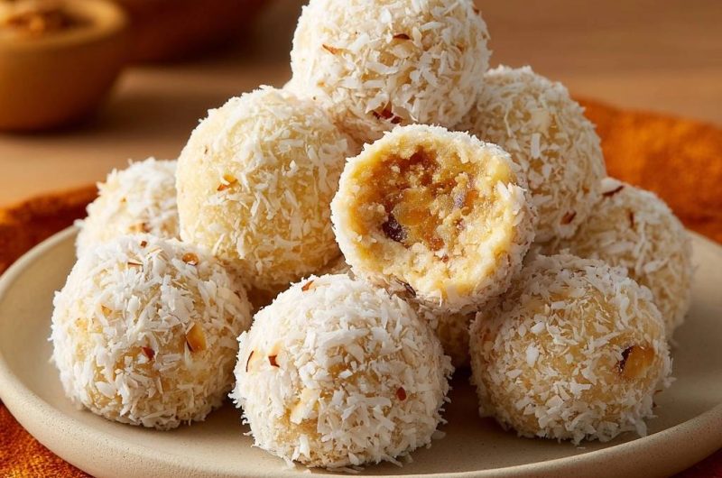 Gefüllte Kokos-Ladoos