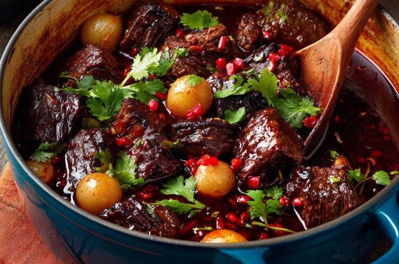 Granatapfel-Rindfleisch-Eintopf