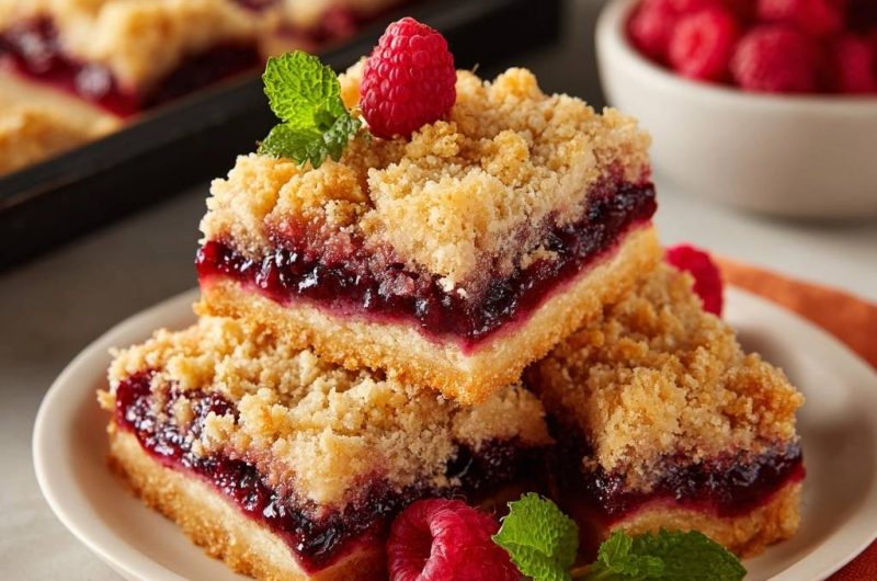 Himbeer-Streuselkuchen (Nie wieder matschiger Streusel!)