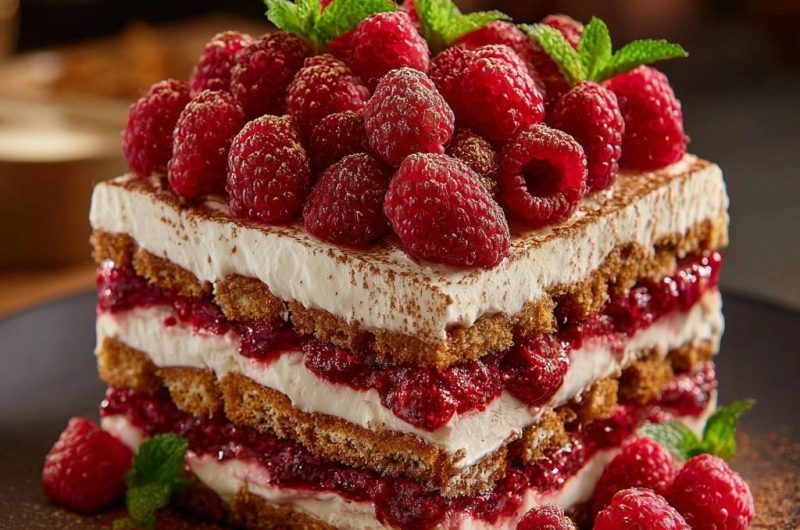 Himbeer-Tiramisu (Nie wieder matschige Löffelbiskuits!)