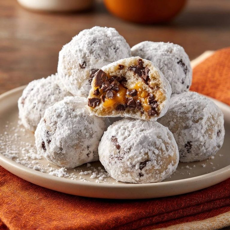 Karamell-Schoko-Schneebälle (Nie wieder auslaufende Füllung!)