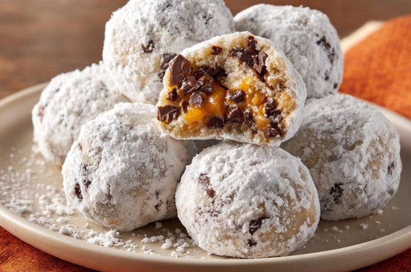 Karamell-Schoko-Schneebälle (Nie wieder auslaufende Füllung!)