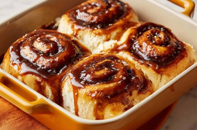 Karamell-Zimtschnecken (Garantiert jedes Mal fluffig)