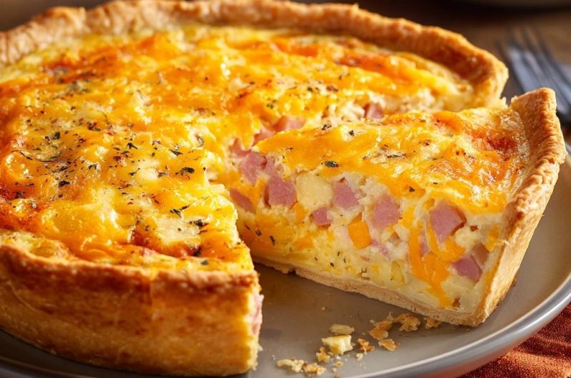 Kartoffel-Schinken-Käse-Quiche (Knuspriger Boden garantiert!)