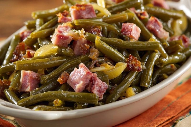 Knackige Grüne Bohnen mit Speck und Zwiebeln (Nie wieder matschige Bohnen)