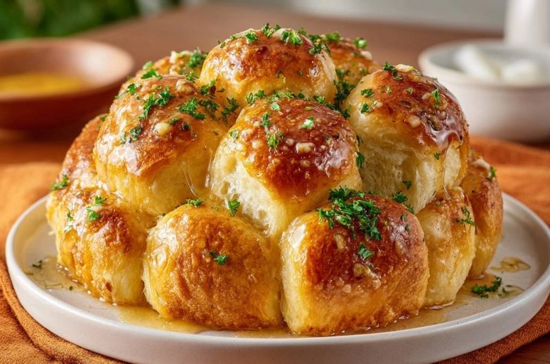 Knoblauch-Pull-Apart-Brot (Garantiert jedes Mal fluffig)