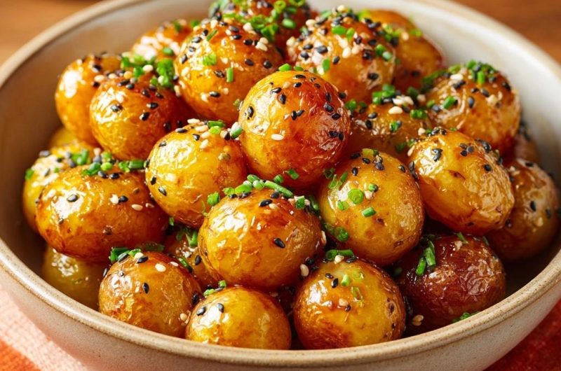 Knusprig glasierte Babykartoffeln