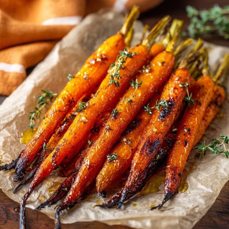 Knusprig glasierte Karotten mit Thymian – Rezept
