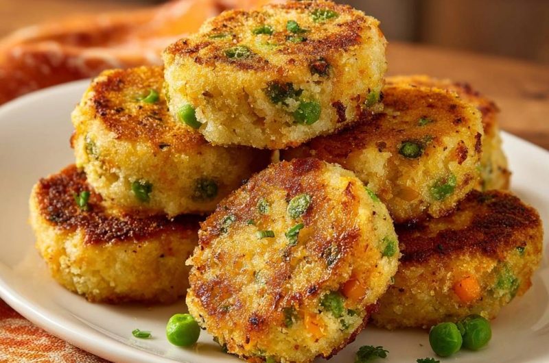 Knusprige Erbsen-Karotten-Patties