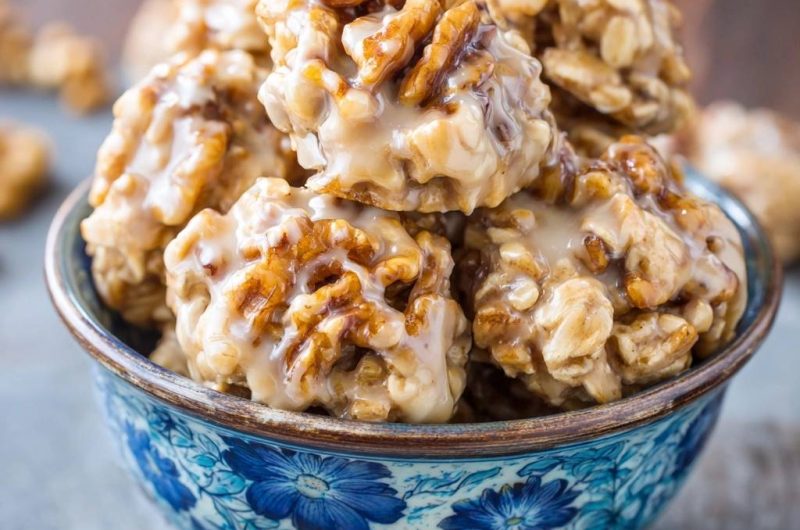 Knusprige Hafer-Walnuss-Clusters