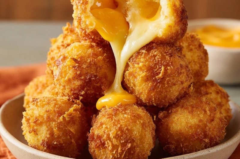 Knusprige Käse-Bällchen (Nie wieder läuft der Käse aus!)