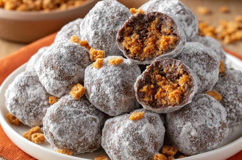 Knusprige Kürbis-Schoko-Trüffel (Nie wieder matschiger Crunch!)