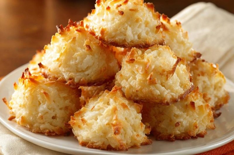 Knusprige Kokosmakronen (Nie wieder flache Makronen!)