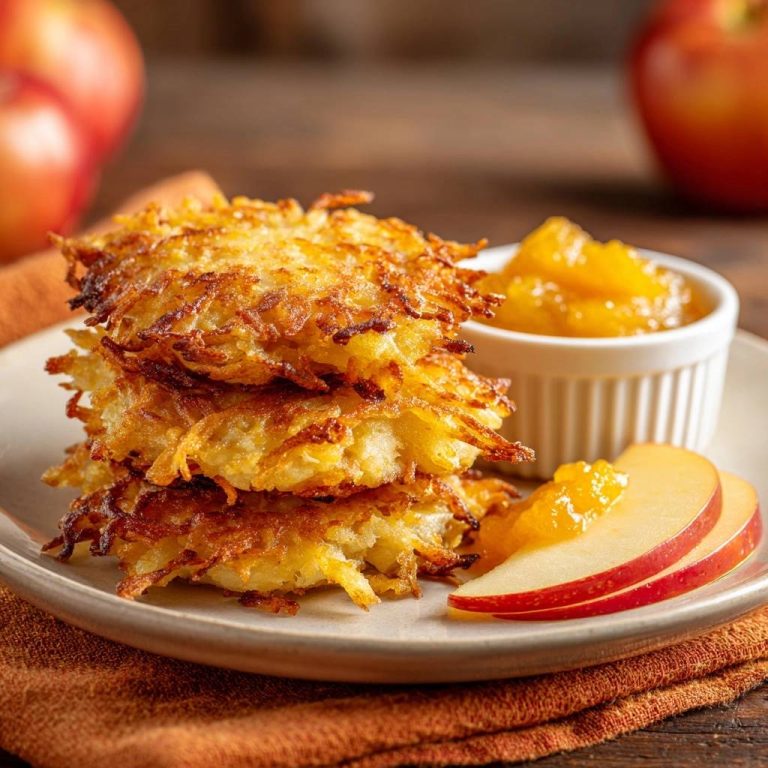 Knusprige Reibekuchen mit Apfelmus – Rezept