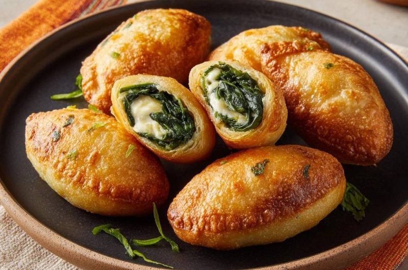 Knusprige Spinat-Feta-Taschen