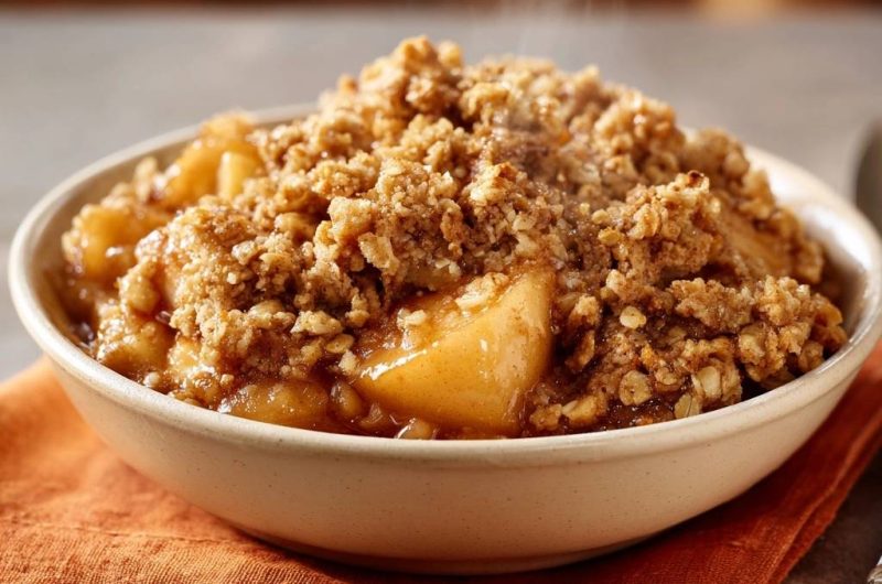 Knuspriger Apfel-Hafer-Crumble (Nie wieder matschige Streusel!)