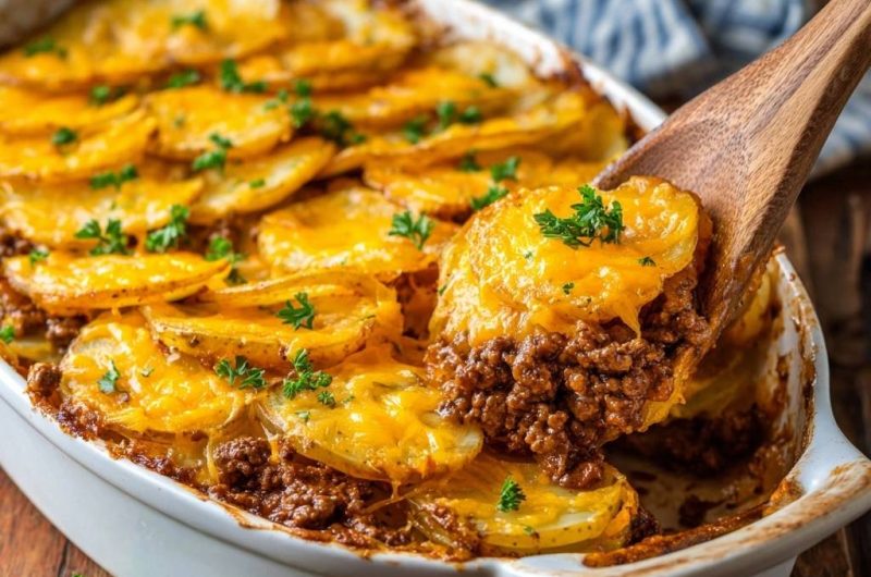 Knuspriger Hack-Kartoffel-Auflauf (Nie wieder matschige Kartoffeln!)