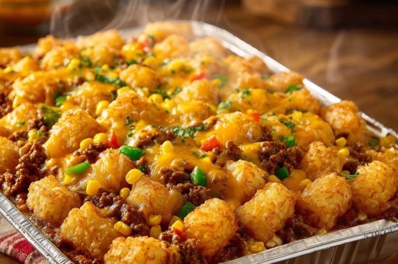 Knuspriger Tater-Tot-Hackauflauf (Nie wieder matschige Tots!)