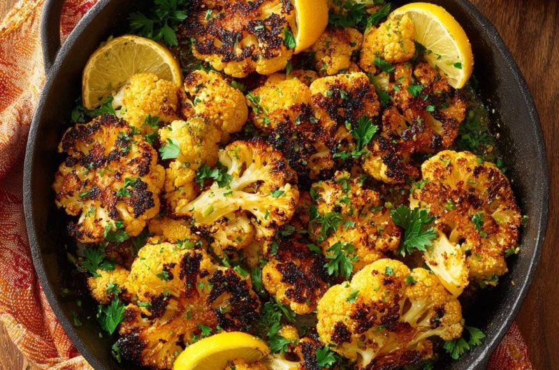 Knuspriger Zitronen-Blütenkohl aus der Pfanne (Nie wieder matschig!)