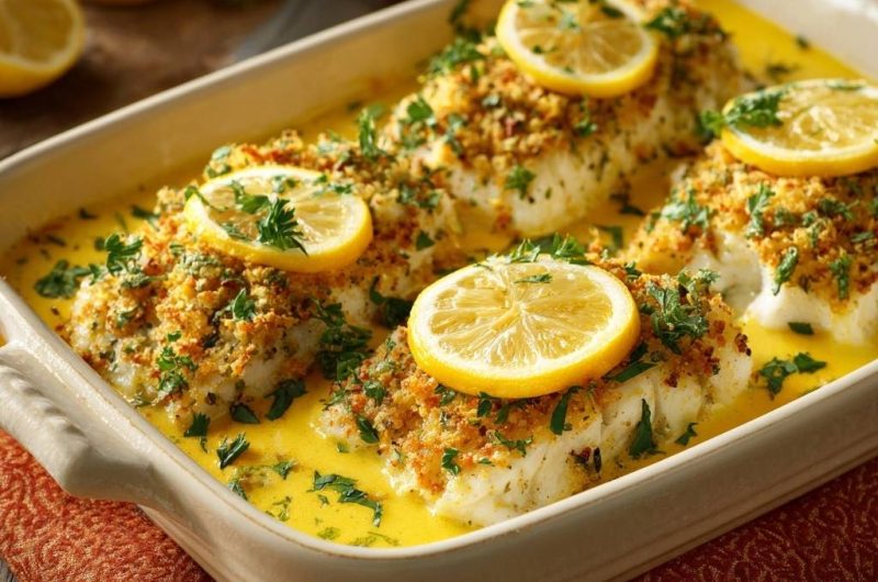 Knuspriger Zitronenfisch im Ofen