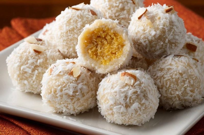 Kokos-Karotten-Ladoos (Nie wieder auseinanderfallende Bällchen!)